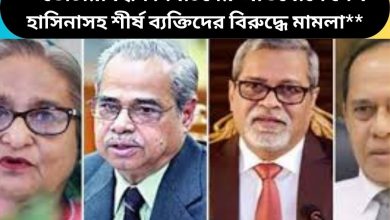 **ভোটারবিহীন নির্বাচনের অভিযোগে শেখ হাসিনাসহ শীর্ষ ব্যক্তিদের বিরুদ্ধে মামলা**